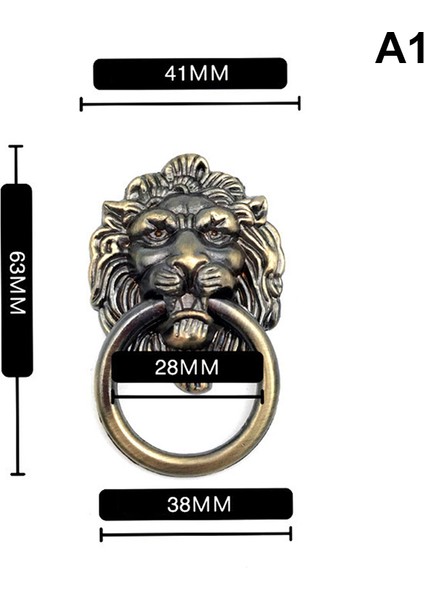 Topuzlar ve Çeker Yeni Antik Bronz Aslan Kafası Dresser Çekmece Dolap Kapı Kolları Kolları Kapı Tokmağı Için Çeker (Yurt Dışından)