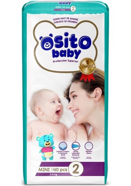 
osito Baby Bebek Bezi 2 Numara Mini 40 Adet