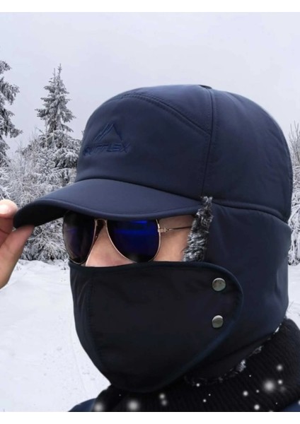 Çok Fonksiyonlu Su ve Rüzgar Geçirmez Kürklü Termal Şapka Kışlık Şapka