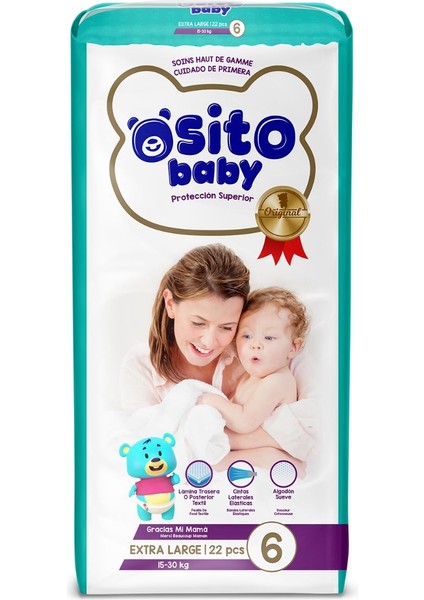 Osito Baby Bebek Bezi 6 Numara Extra Large 22 Adet