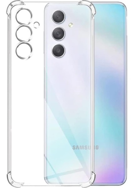 Samsung Galaxy M54 ile Uyumlu Kapak Kamera Korumalı Antişok Airbag Köşe Korumalı Silikon Şeffaf Kılıf fiyatları