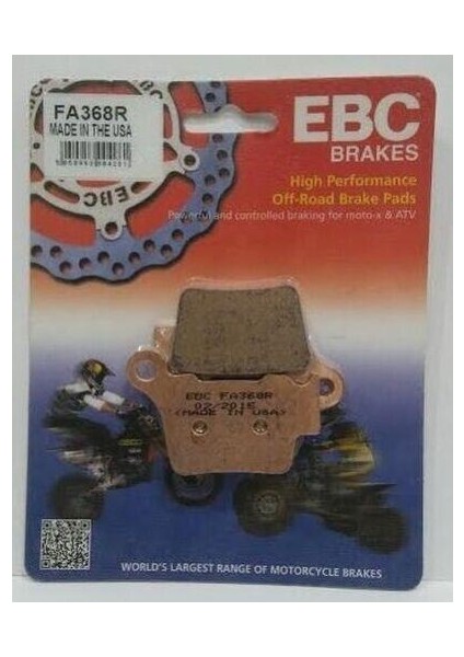 FA368R 2011-2023 Ktm 450 Exc-F Six Days Uyumlu Arka Fren Balatası Sinterli Balata