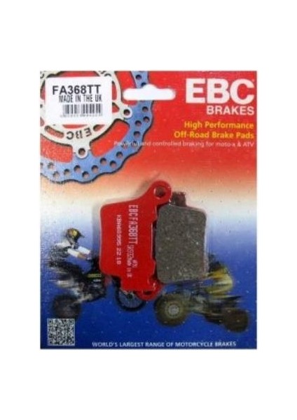 FA368TT 2018-2023 Ktm 250 Exc Tpı Uyumlu Arka Fren Balatası Karbon Balata