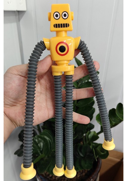 4 Paket Çok Yönlü Vantuzlu Robot Teleskopik Boru Dekompresyon Oyuncakları (Yurt Dışından)
