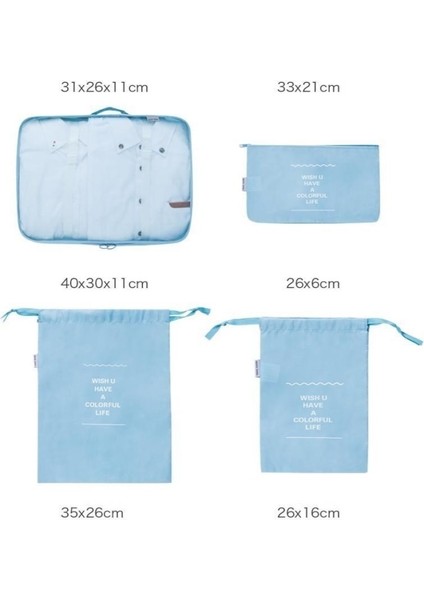 Sekiz Parçalı Bavul Kıyafet Saklama Çantası Seti (Yurt Dışından) modelleri