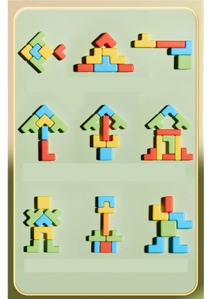 3D Üç Boyutlu Bulmaca Tetris Yapı Taşları Eğitici Oyuncaklar (Yurt Dışından)