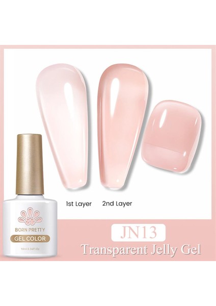 Born Pretty 10ml Jelly Nude Seri Kalıcı Oje Jn13 (56347)