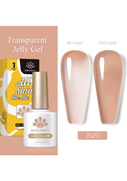 Born Pretty 10ml Jelly Nude Seri Kalıcı Oje Jn20 (56347)