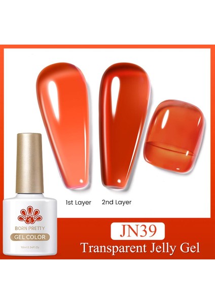 Born Pretty 10ml Jelly Nude Seri Kalıcı Oje Jn39 (56347)