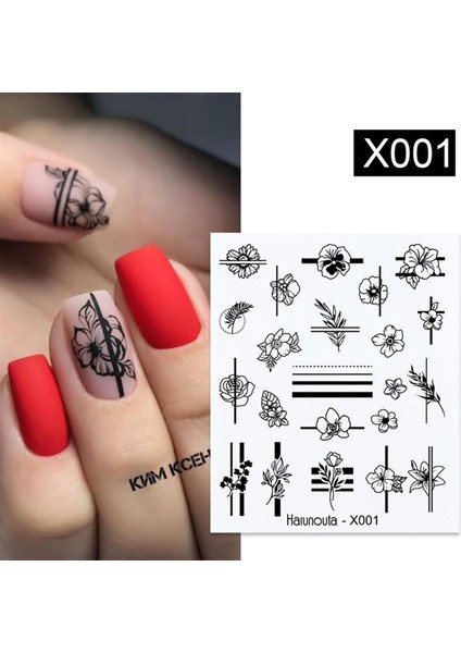 Su Transferli Nail Art Sticker X001 (49831-1)