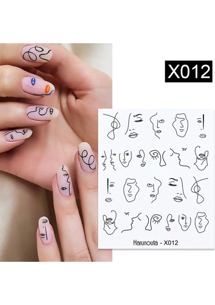 Su Transferli Nail Art Sticker X012 (49831-12)