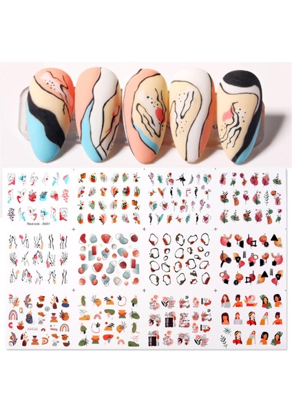 Su Transferli Nail Art Sticker D001 (51025-1)