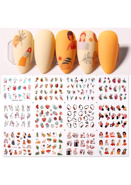 Su Transferli Nail Art Sticker D001 (51025-1)