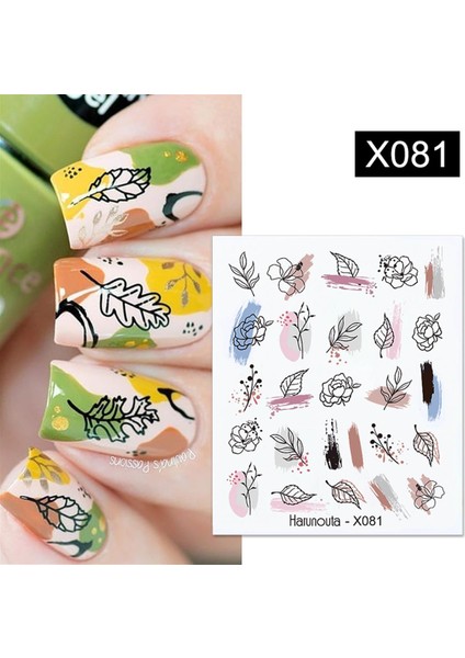 Su Transferli Nail Art Sticker X081 (52340-1)