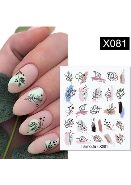Su Transferli Nail Art Sticker X081 (52340-1) fiyatları