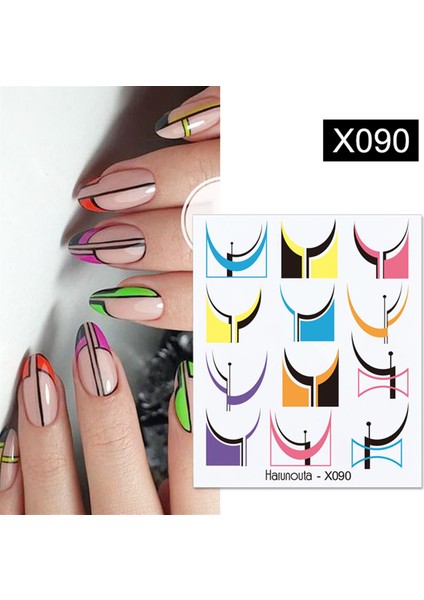 Su Transferli Nail Art Sticker X090 (52340-10)