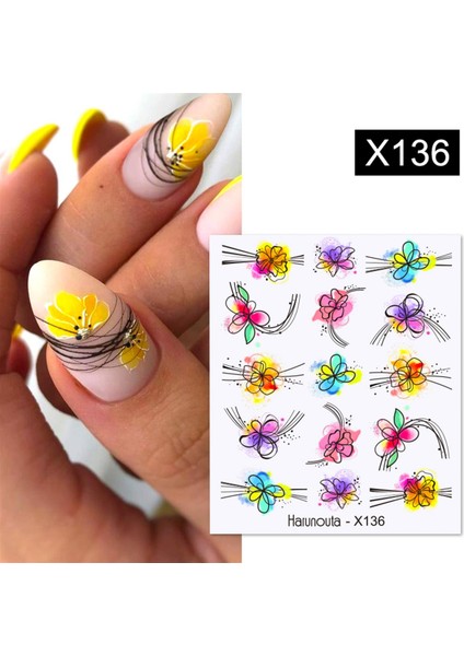 Su Transferli Nail Art Sticker X136 (53925-2)