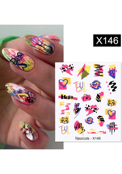 Su Transferli Nail Art Sticker X146 (55344-1)