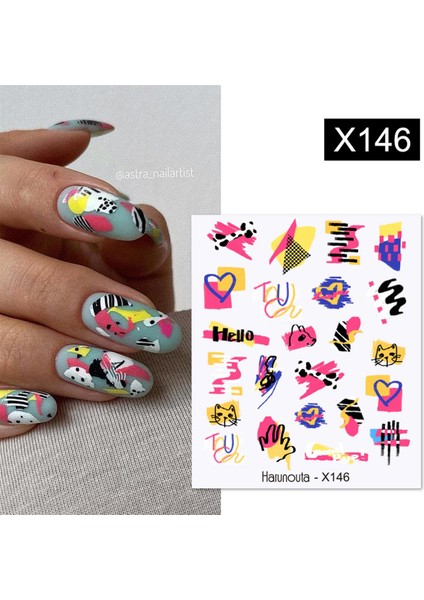 Su Transferli Nail Art Sticker X146 (55344-1)