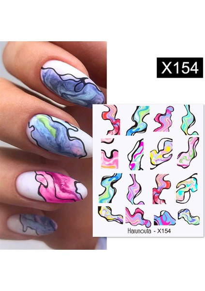 Su Transferli Nail Art Sticker X154 (55344-9)