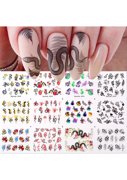 Su Transferli Nail Art Sticker D010 (52377-2)