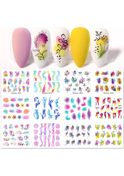 Su Transferli Nail Art Sticker D012 (52377-4)