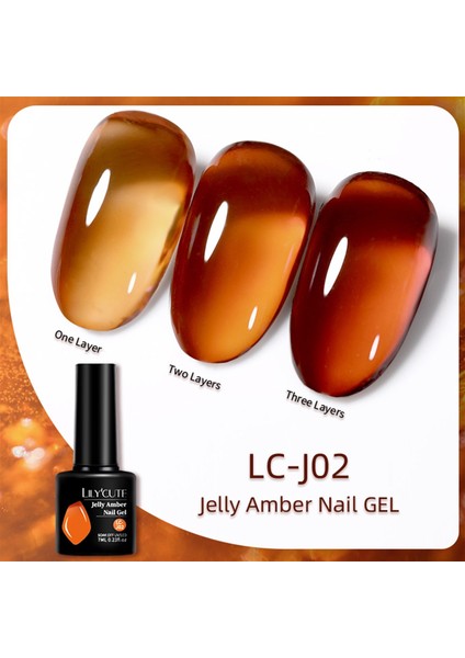 Kalıcı Oje Lily Cute Amber Serisi 7 ml UV Işığı ile Kullanım İçin Özel