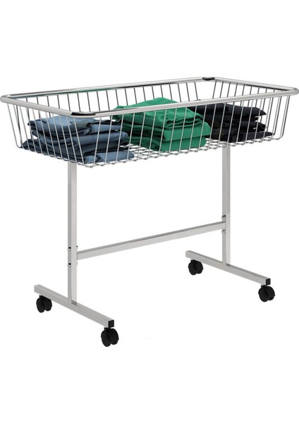 Tekerlekli 50x80x85 Cm Profil Ayaklı Tel Sepet İndirim Sepeti Havuz Sepet Market Sepeti