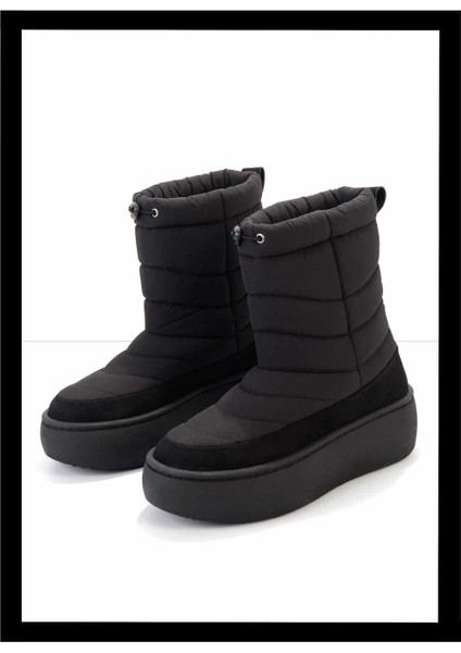 Mat Siyah Paraşüt Kadın Bot & Bootie K02102011267