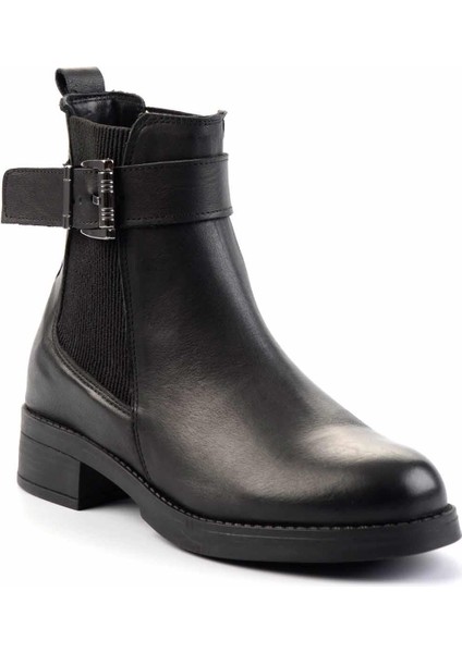 Siyah Hakiki Deri Kadın Bot & Bootie K02513318303 modelleri