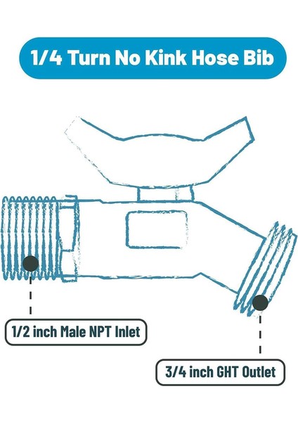 275-330 Galon Ibc Adaptörü 2 Inç Ince Dişli + Hortum Musluk Valfı (Yurt Dışından)