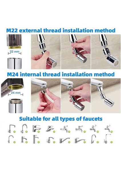Su Filtreli Musluk-2x Musluk Filtreleri 1x Anahtar-Gümüş (Yurt Dışından) modelleri