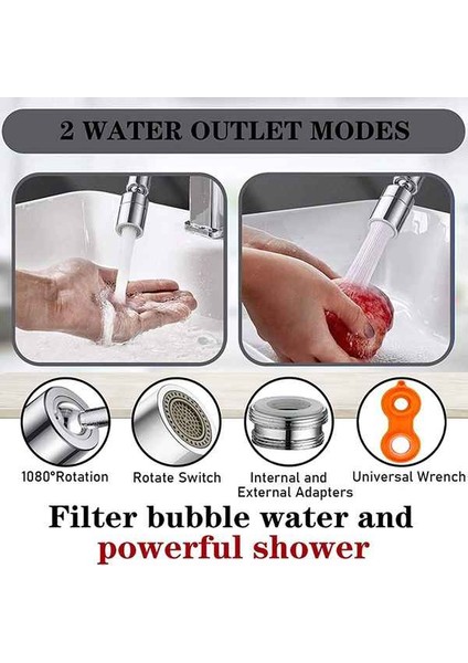 Su Filtreli Musluk-2x Musluk Filtreleri 1x Anahtar-Gümüş (Yurt Dışından) indirimleri