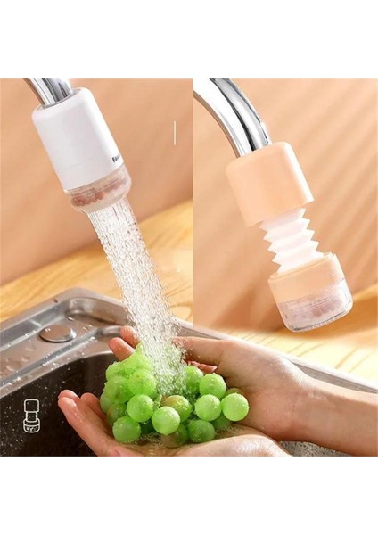 Musluk Uzatma Kafası Için Sıçramaya Dayanıklı Filtre Mutfak Havalandırıcı Duş Su Tasarrufu Sağlayan Döner Filtre Uzatma Musluk Filtresi (Yurt Dışından)