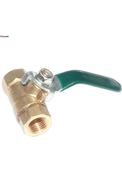 Ağır Hizmet Tipi Pirinç Küresel Vana Kapatma Anahtarı, 1/4 '' Veya 3/8 '' Npt Dişli Boru Bağlantı Elemanı - Dişi - Dişi Yeşil, 1/4 (Yurt Dışından)