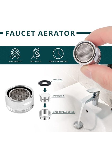 1 Adet Musluk Havalandırıcı Yedek Parçalar 24MM Erkek Konu Musluk Filtresi Pirinç Musluk Fıskiye Kauçuk Contalar ile Su Tasarrufu Su Musluklar Memesi Mutfak Banyo Için (Yurt Dışından) fiyatları
