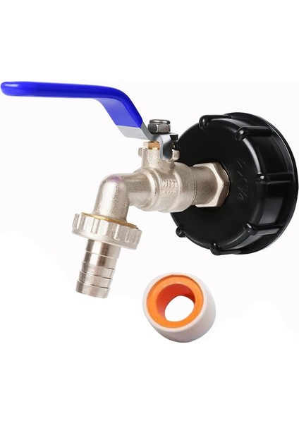 3/4 Inç Pirinç Ibc Tankı Musluk Ibc Tankı Adaptör Vanası Ibc Musluk Pirinçten Yapılmış S60 x 6 Su Deposu Ibc Adaptörü (Yurt Dışından)