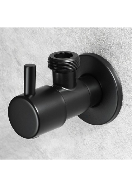 Namuny 2x Siyah Açı Vanası 304 Paslanmaz Çelik Su Durdurma Vanası Sızdırmaz Su Soğuk ve Sıcak Genel Banyo Aksesuarları (Yurt Dışından)