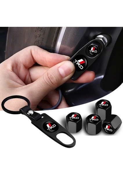 Trd Araba Lastik Vana Kapağı Bir Anahtar Anahtarlık Alaşım Oto Lastik Çekirdek Kapağı Toz Geçirmez Lastik Vana Kapağı Araba Aksesuarları Toyota Avanza Vios Hiace Rav4 Yaris Camry Altis (Yurt Dışından) modelleri