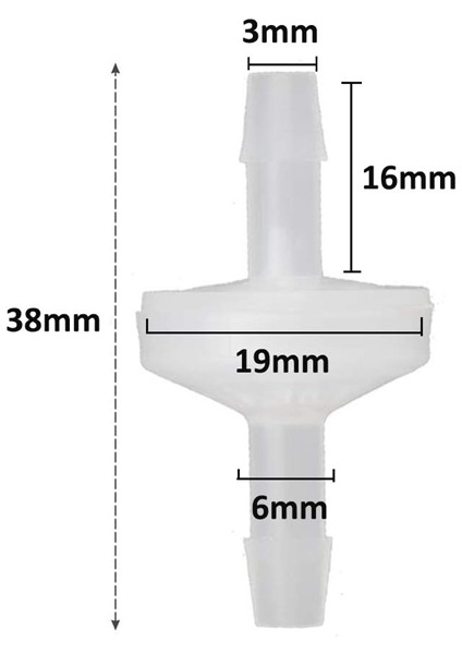 Adet 1/4 Inç Çek Valf 6mm Pvdf Tek Yönlü Valf Inline Çek Valf Yakıt Gaz Sıvı Hava Için Çek Valf Geri Dönüşsüz (Yurt Dışından) modelleri