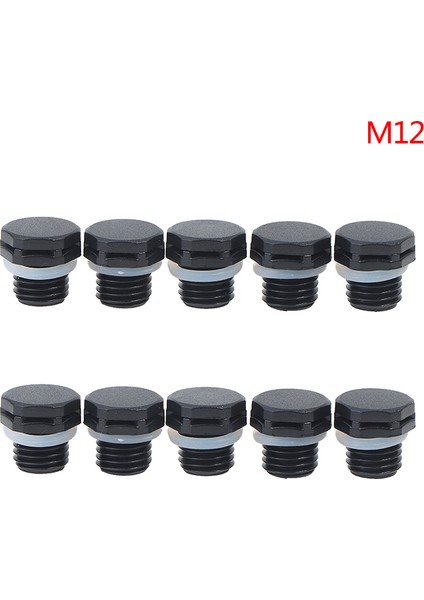 10 Adet M12 * 1.5 Naylon Su Geçirmez Havalandırma Vanası Vidalı Koruyucu Havalandırma Fişi Jessica (Yurt Dışından)