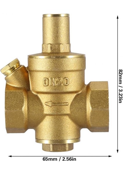 DN20 3/4 Inç Su Basıncı Düşürücü Regülatör Vanası 1.6mpa (Yurt Dışından)