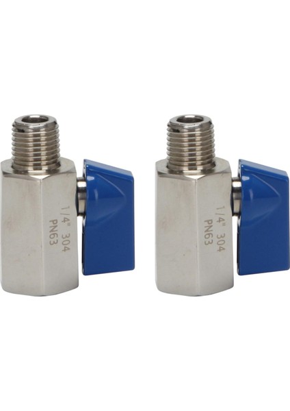 2x Küresel Vana 1/2 Inç 304 Paslanmaz Çelik Mini Küresel Vana Kadın ve Erkek Npt Duş Başlığı Için Harika Akış Kontrol Vanası (Yurt Dışından)