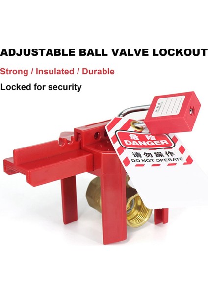 Küresel Vana Kilitleme, Ayarlanabilir Küresel Vana Kilitleme Cihazı, Küçük, 1/2ınch-2-1/2ınch Dış Boru Çapı Için, Kırmızı (Yurt Dışından)