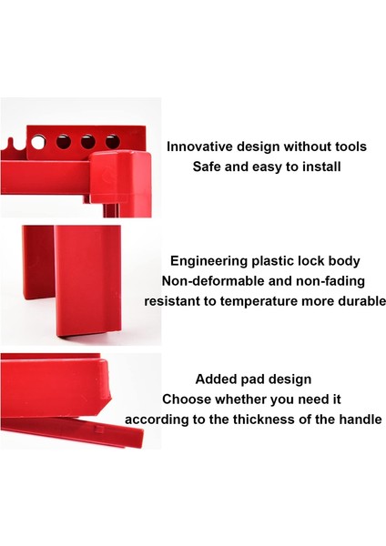 Küresel Vana Kilitleme, Ayarlanabilir Küresel Vana Kilitleme Cihazı, Küçük, 1/2ınch-2-1/2ınch Dış Boru Çapı Için, Kırmızı (Yurt Dışından) indirimleri
