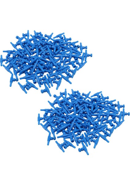 Lkpcıgcxm 200 Adet Mavi Plastik 2 Yollu Akvaryum Balık Tankı Hava Pompası Kontrol Vanası 4mm Hava Borusu (Yurt Dışından)