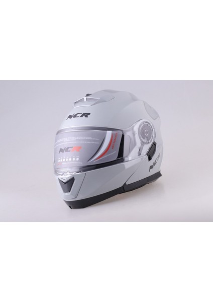 Çene Açılır Kask Açık Gri (S Beden)