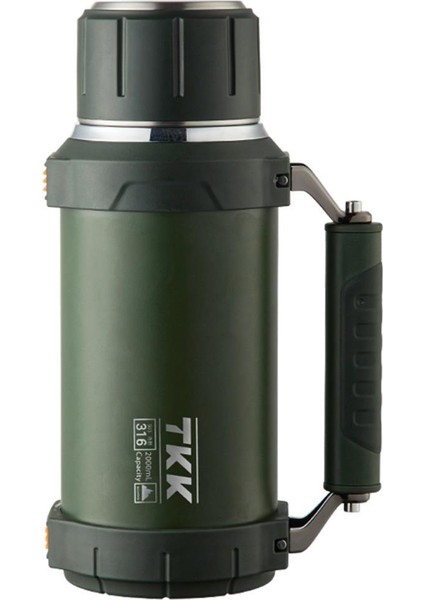 Çelik Termos 2000ML Yeşil