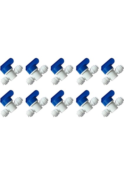 Çaplı Küresel Vana Hızlı Bağlantı Bağlantısı 1/4 x 1/4 Inç Od Vana Su Sistemi (Paket 10) (Yurt Dışından)