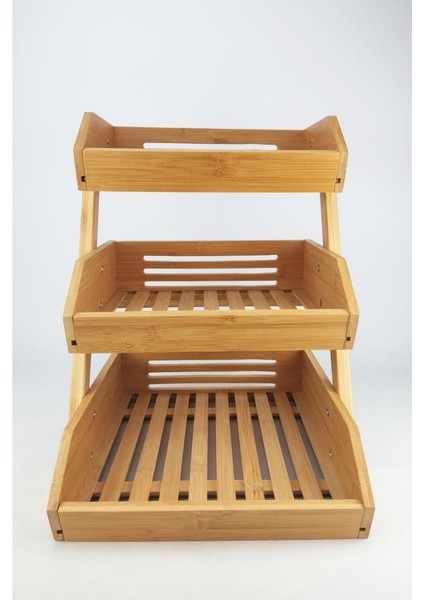 Bambu 3 Katlı Çok Amaçlı Saklama Kutusu Düzenleyici Organizer Meyvelik – MIEN-670 C1-1-289